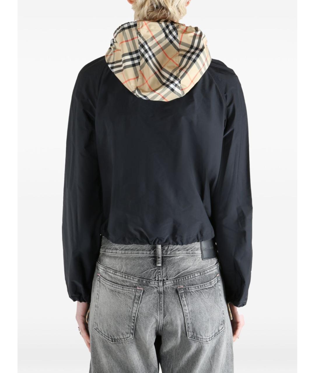 BURBERRY Черная полиамидовая куртка, фото 4