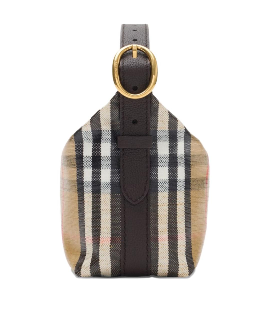 BURBERRY Бежевая тканевая сумка через плечо, фото 3