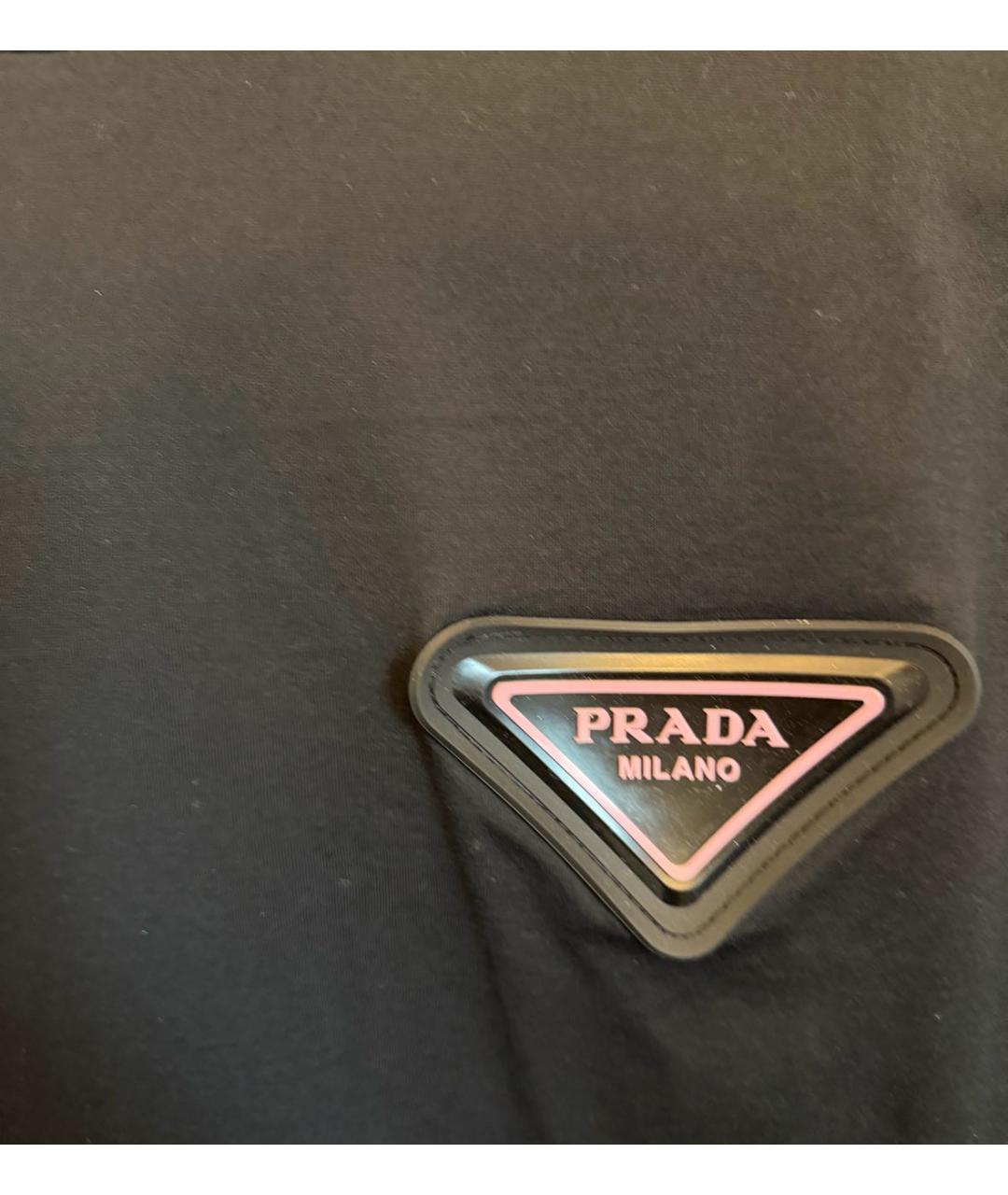 PRADA Черная хлопковая футболка, фото 2