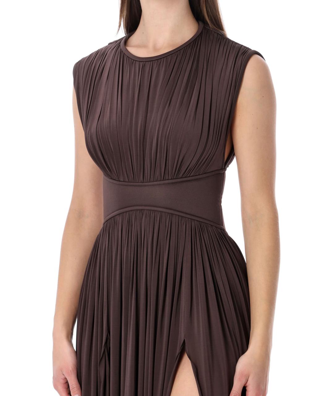 ZIMMERMANN Коричневое вискозное вечернее платье, фото 4