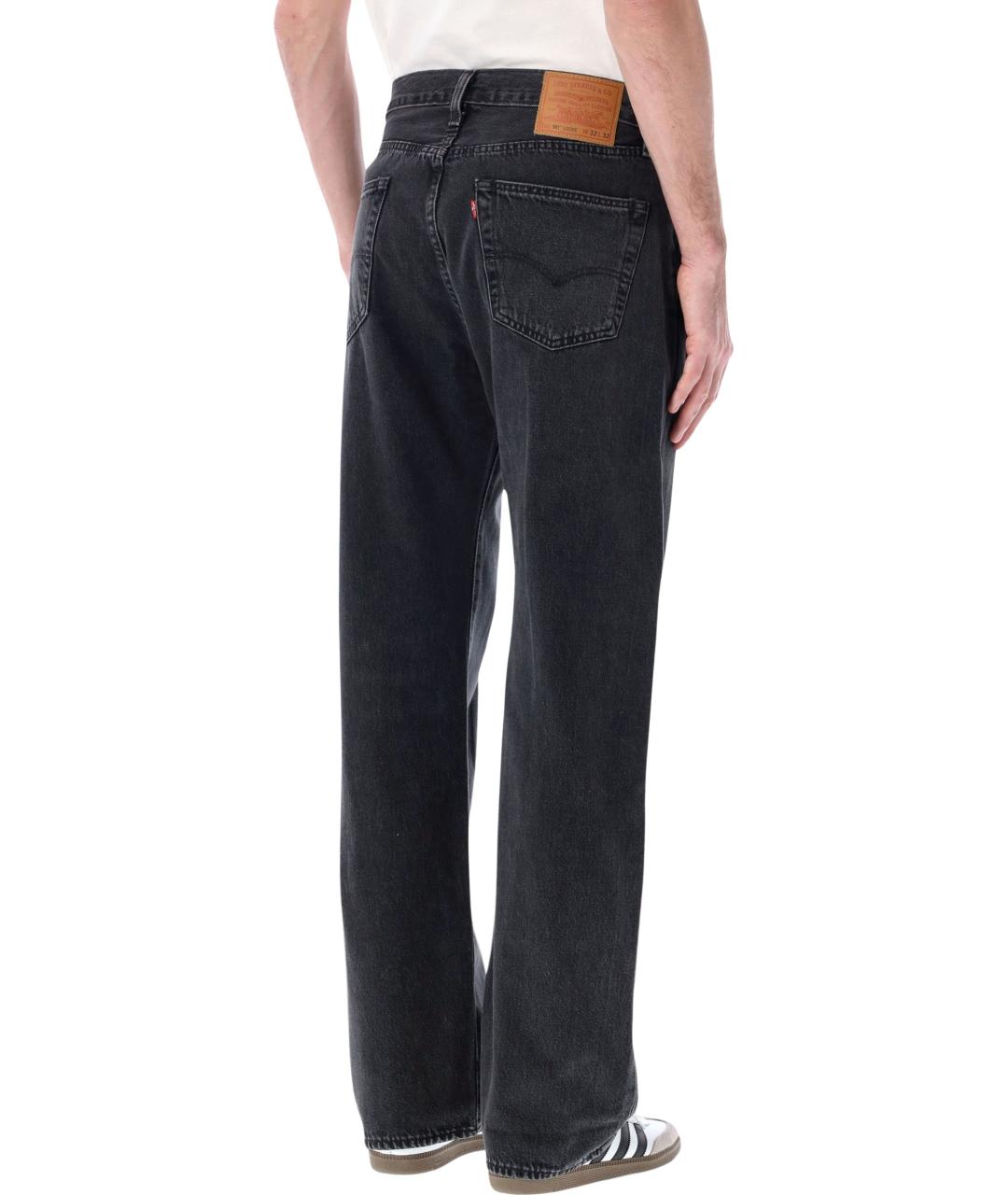 LEVI'S Черные хлопковые прямые джинсы, фото 2