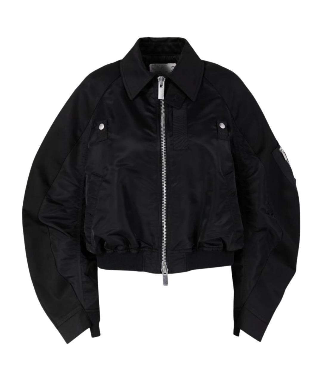 SACAI Черная полиамидовая куртка, фото 1