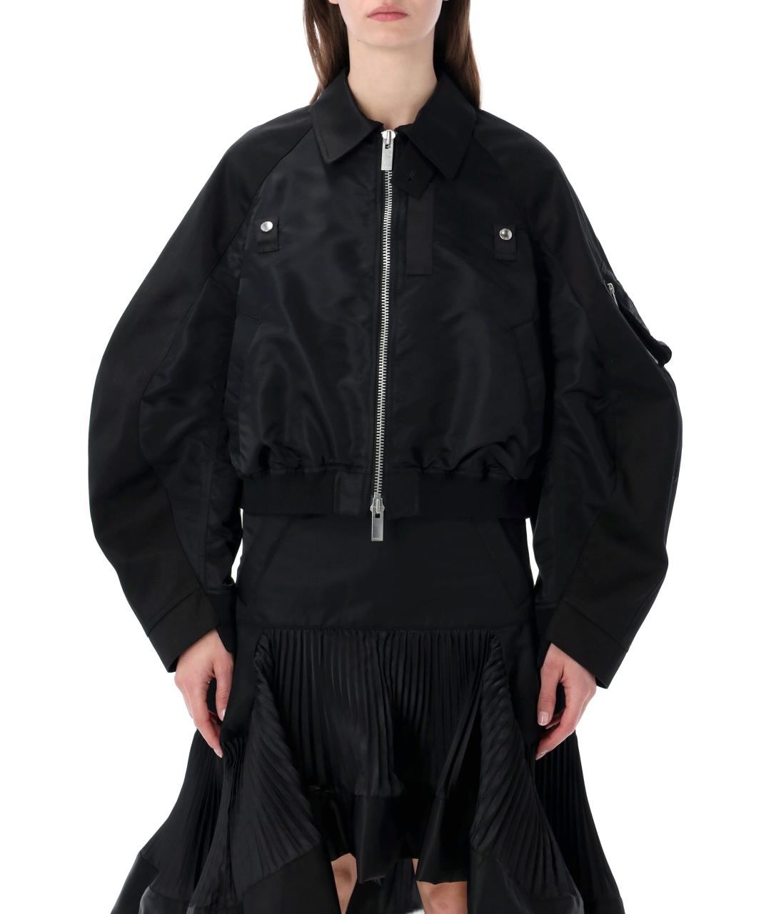 SACAI Черная полиамидовая куртка, фото 2