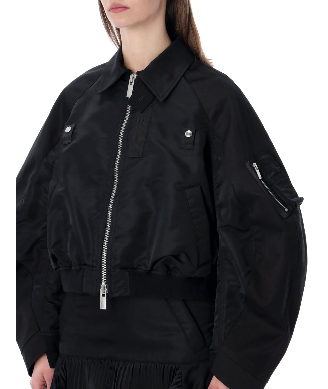 SACAI Черная полиамидовая куртка, фото 4