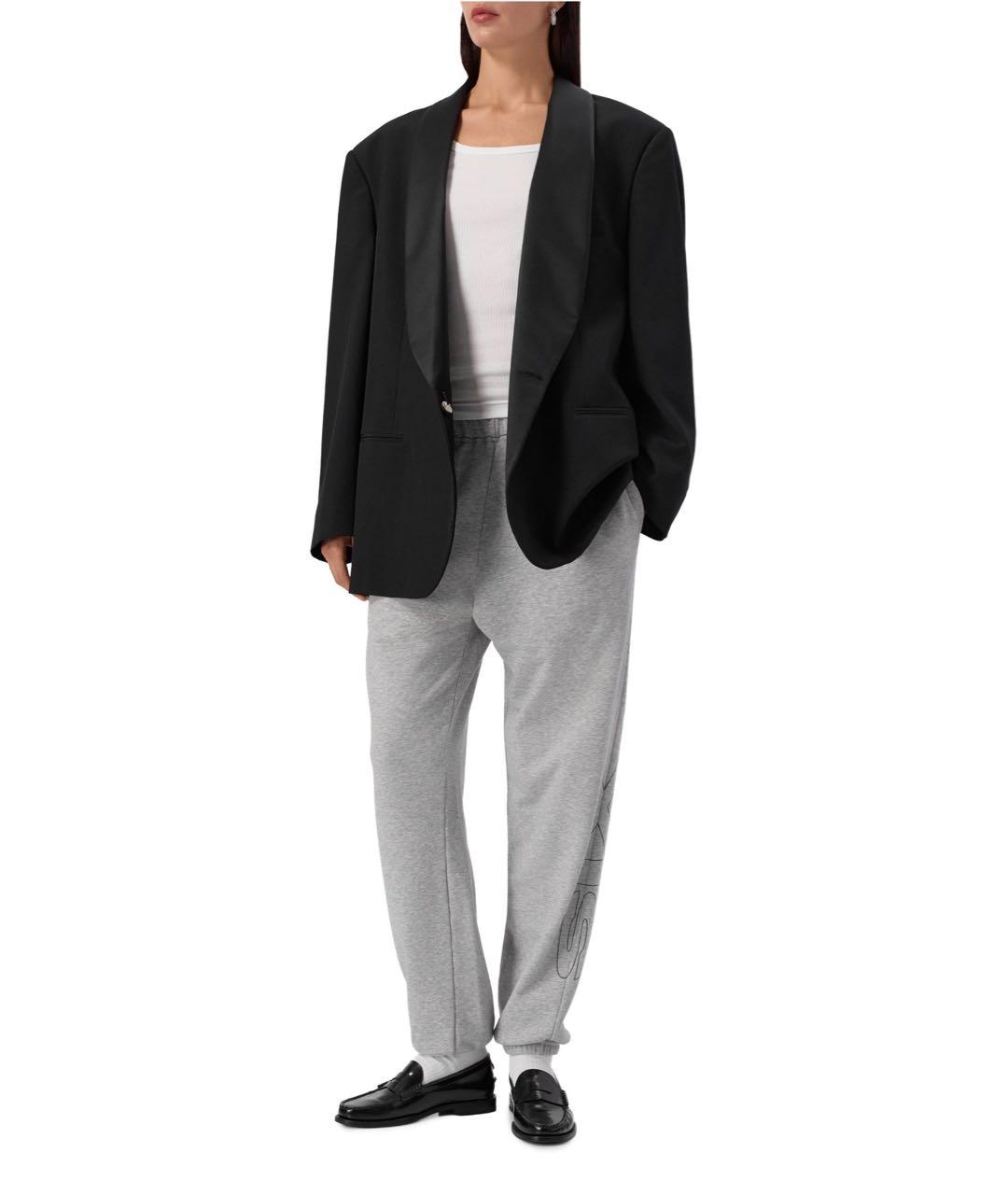 MM6 MAISON MARGIELA Серые хлопковые спортивные брюки и шорты, фото 4