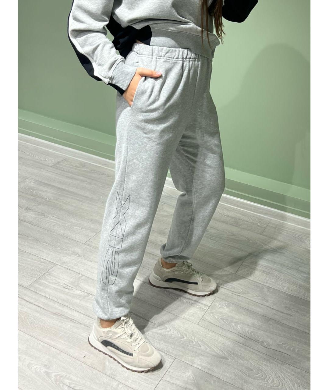 MM6 MAISON MARGIELA Серые хлопковые спортивные брюки и шорты, фото 6