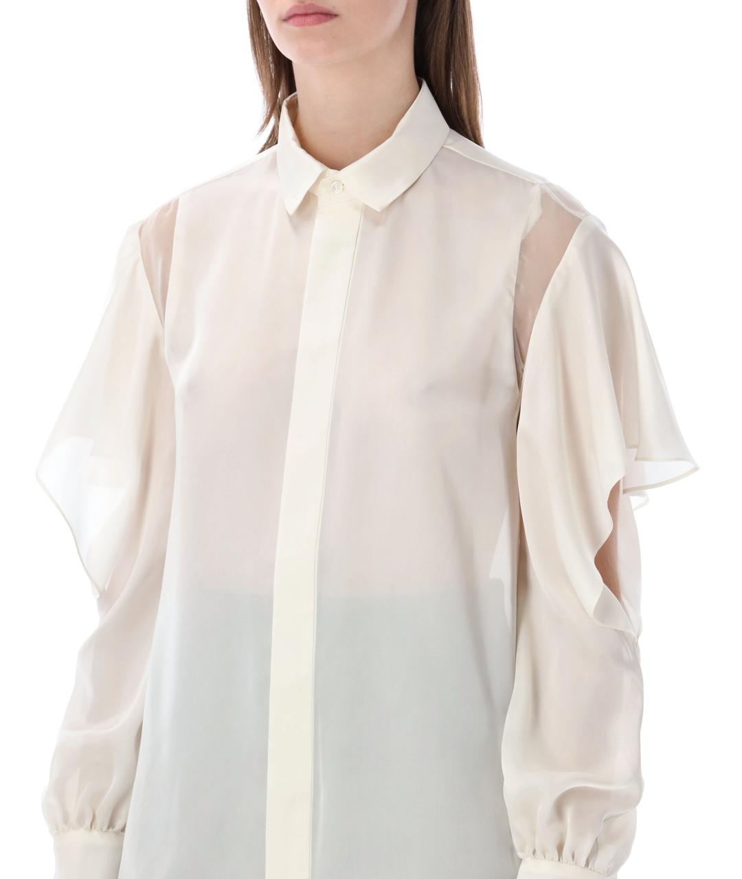 SACAI Бежевая полиэстеровая рубашка, фото 3