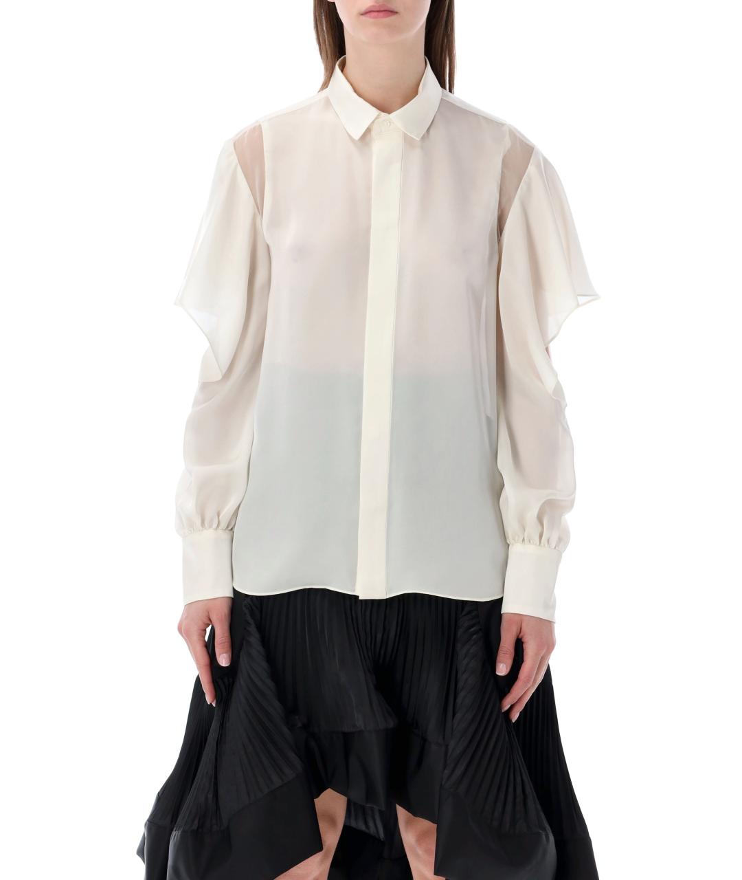 SACAI Бежевая полиэстеровая рубашка, фото 1