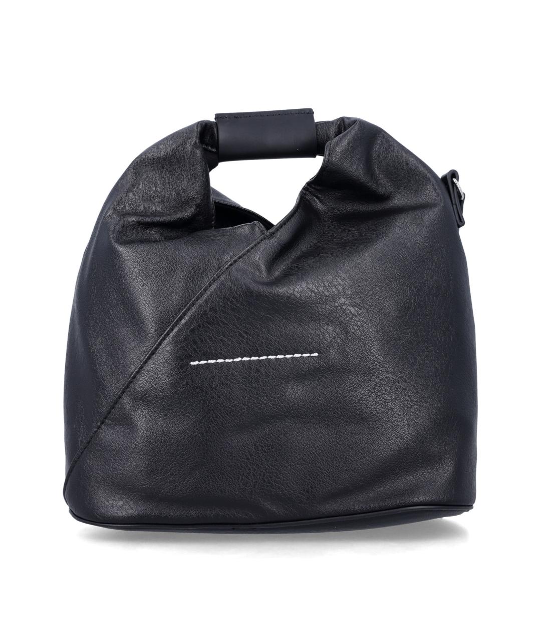 MM6 MAISON MARGIELA Черная сумка тоут из искусственной кожи, фото 3