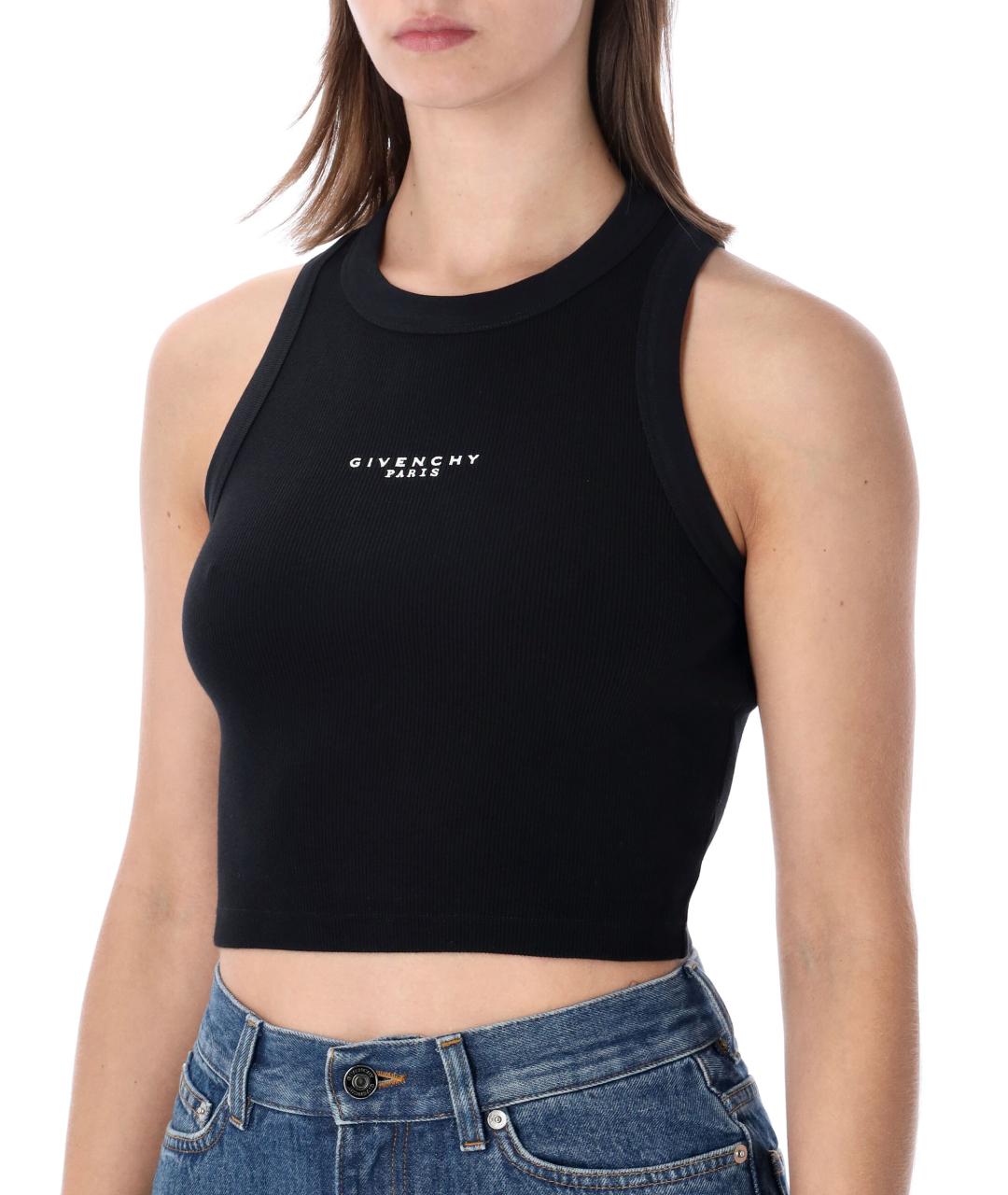 GIVENCHY Черная хлопковая майка, фото 4