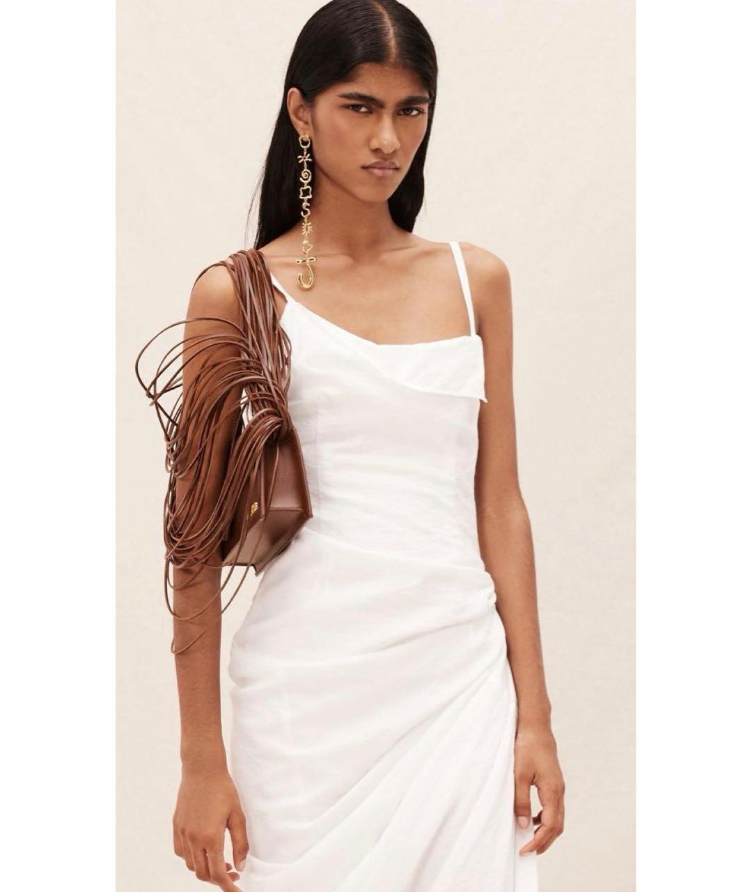 JACQUEMUS Белое повседневное платье, фото 5