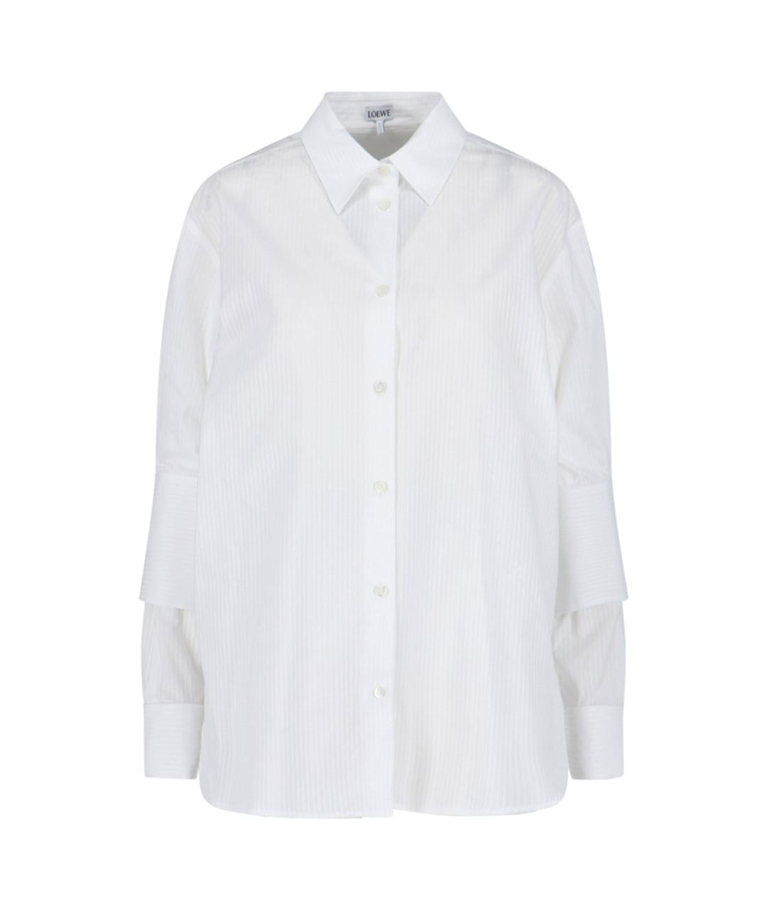LOEWE Белая хлопковая рубашка, фото 1