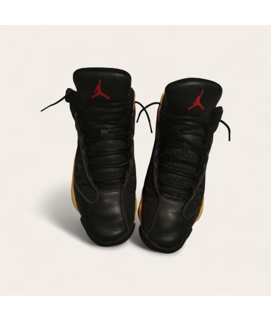 JORDAN Желтые замшевые высокие кроссовки / кеды, фото 2