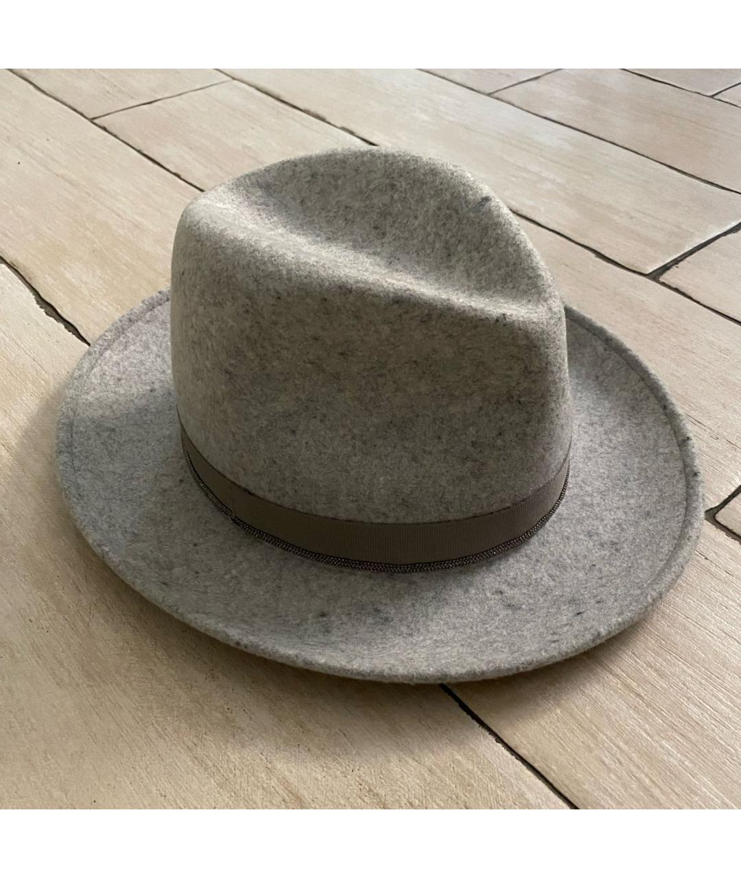 FABIANA FILIPPI Серая шерстяная шляпа, фото 2
