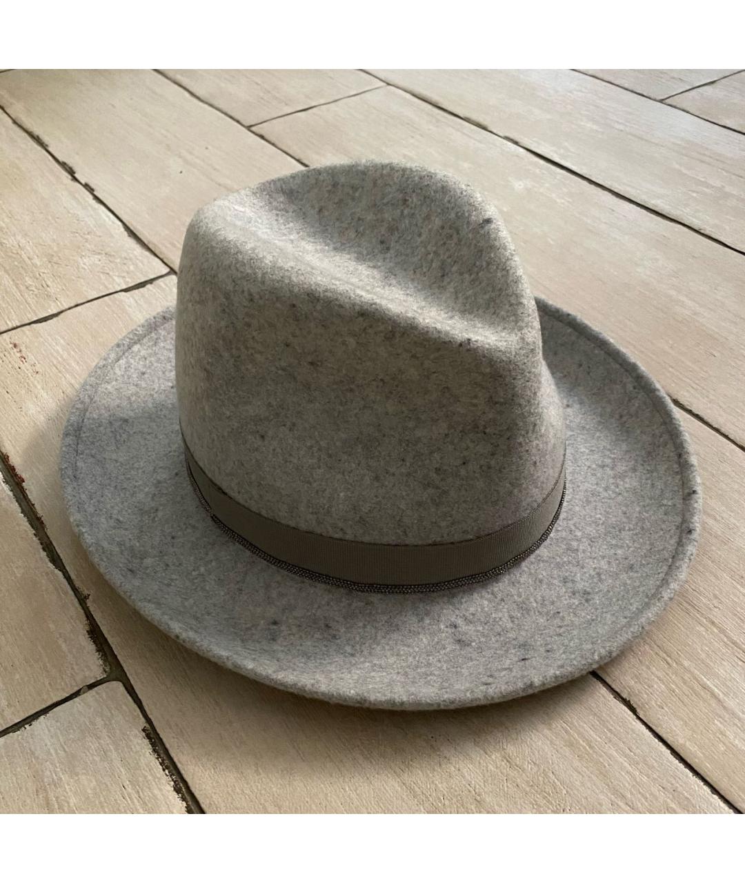 FABIANA FILIPPI Серая шерстяная шляпа, фото 9