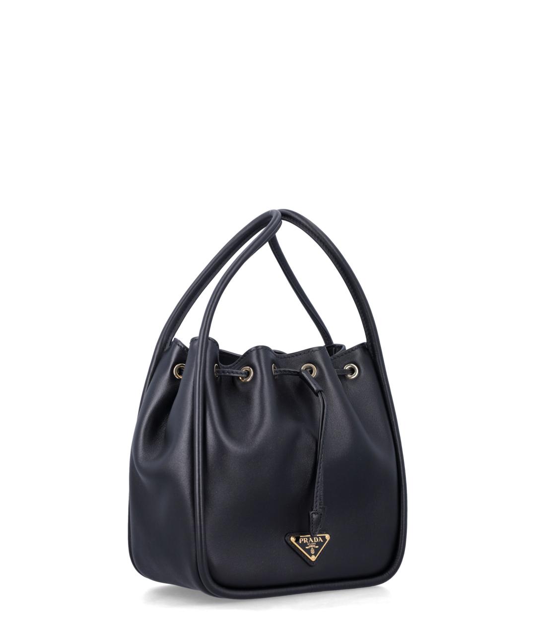 PRADA Черная кожаная сумка тоут, фото 2