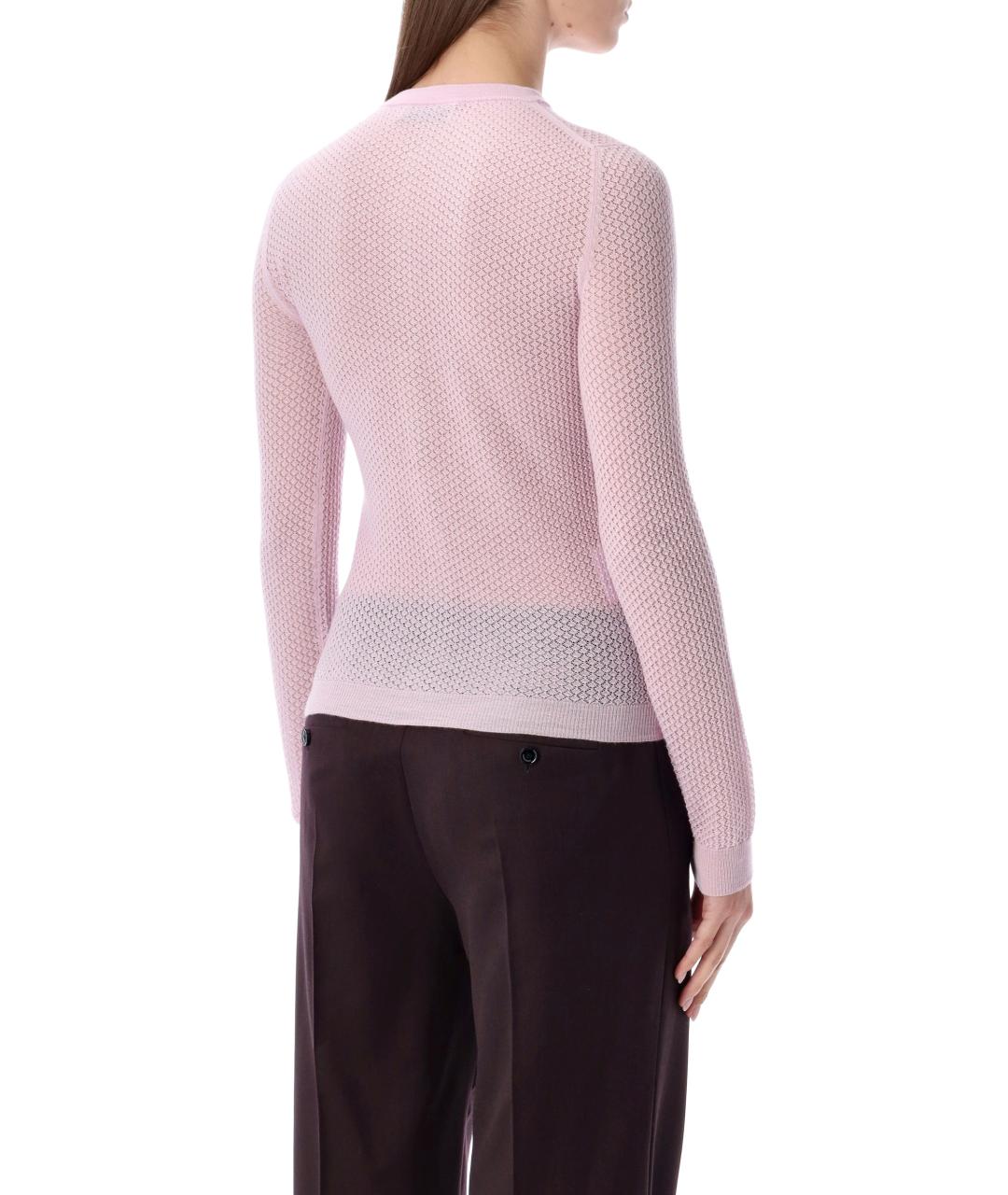 MIU MIU Розовый кашемировый кардиган, фото 3