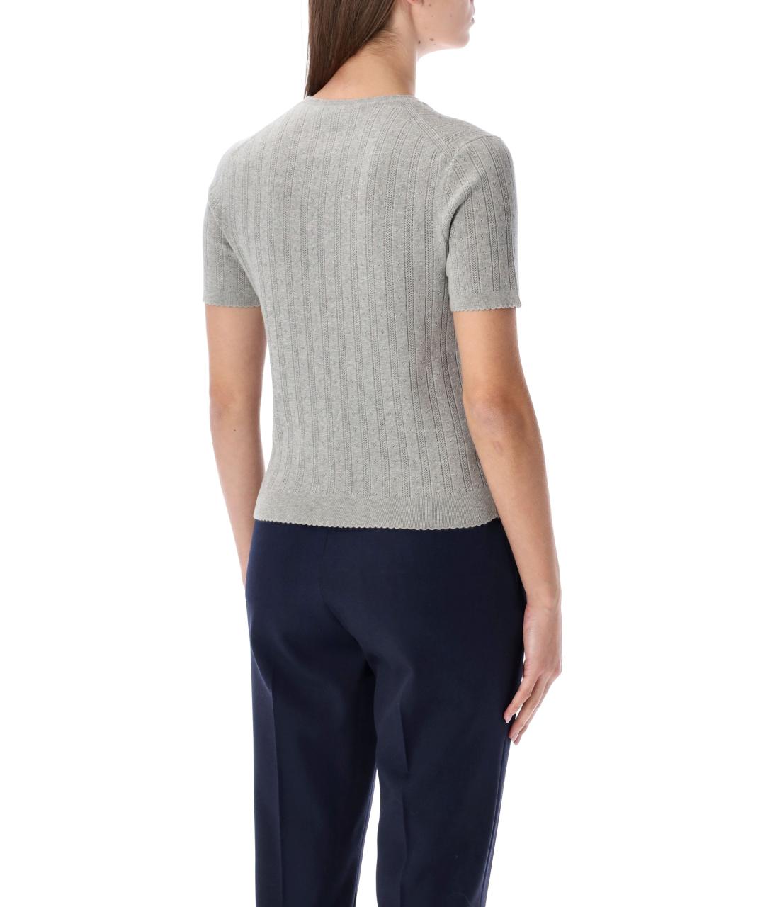 MIU MIU Серый хлопковый джемпер / свитер, фото 3