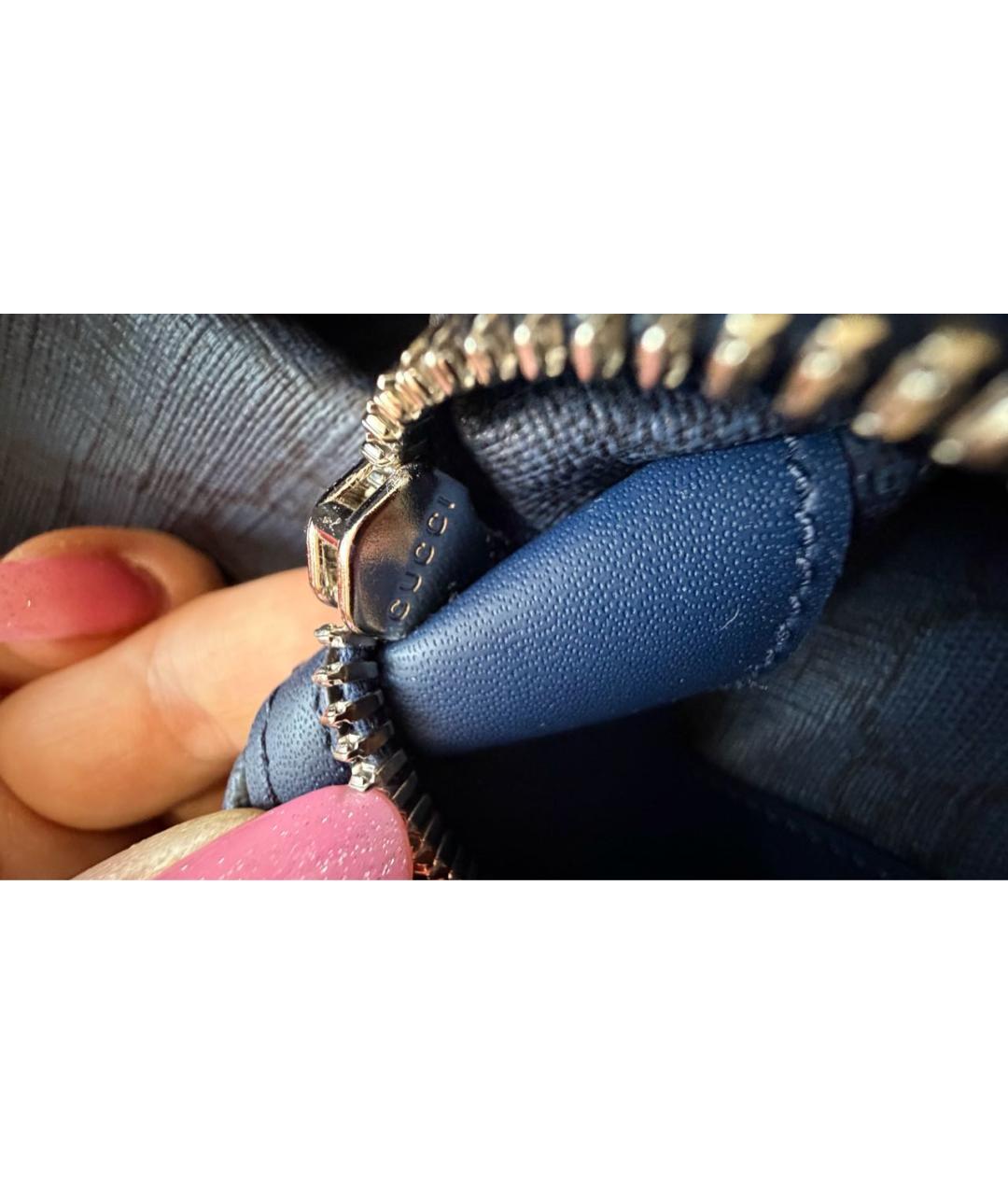 GUCCI Темно-синяя сумка тоут, фото 8