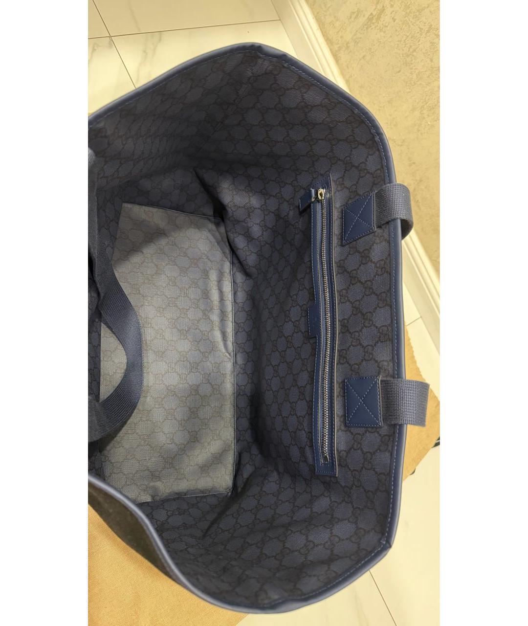 GUCCI Темно-синяя сумка тоут, фото 4