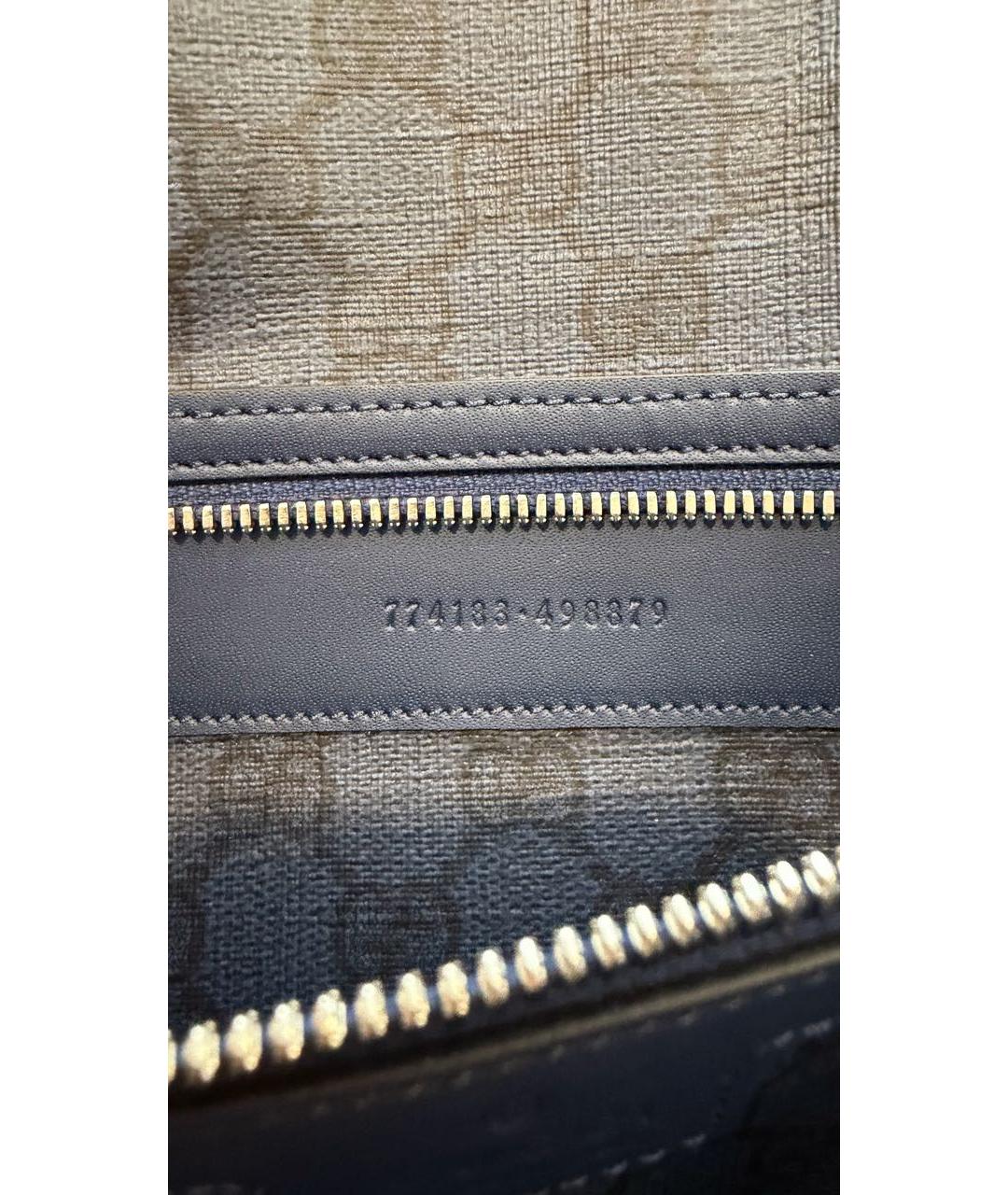 GUCCI Темно-синяя сумка тоут, фото 6