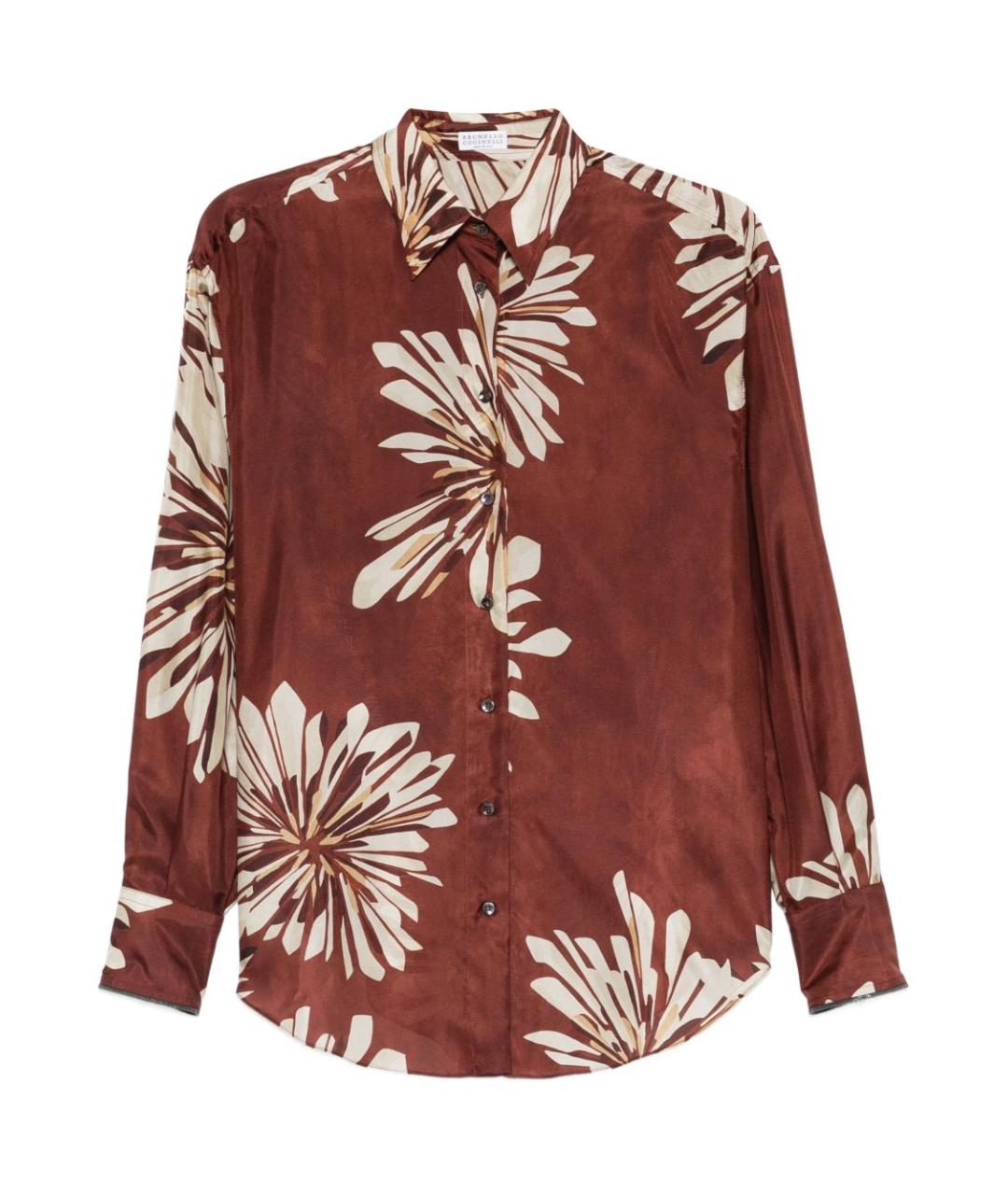 BRUNELLO CUCINELLI Мульти шелковая рубашка, фото 1