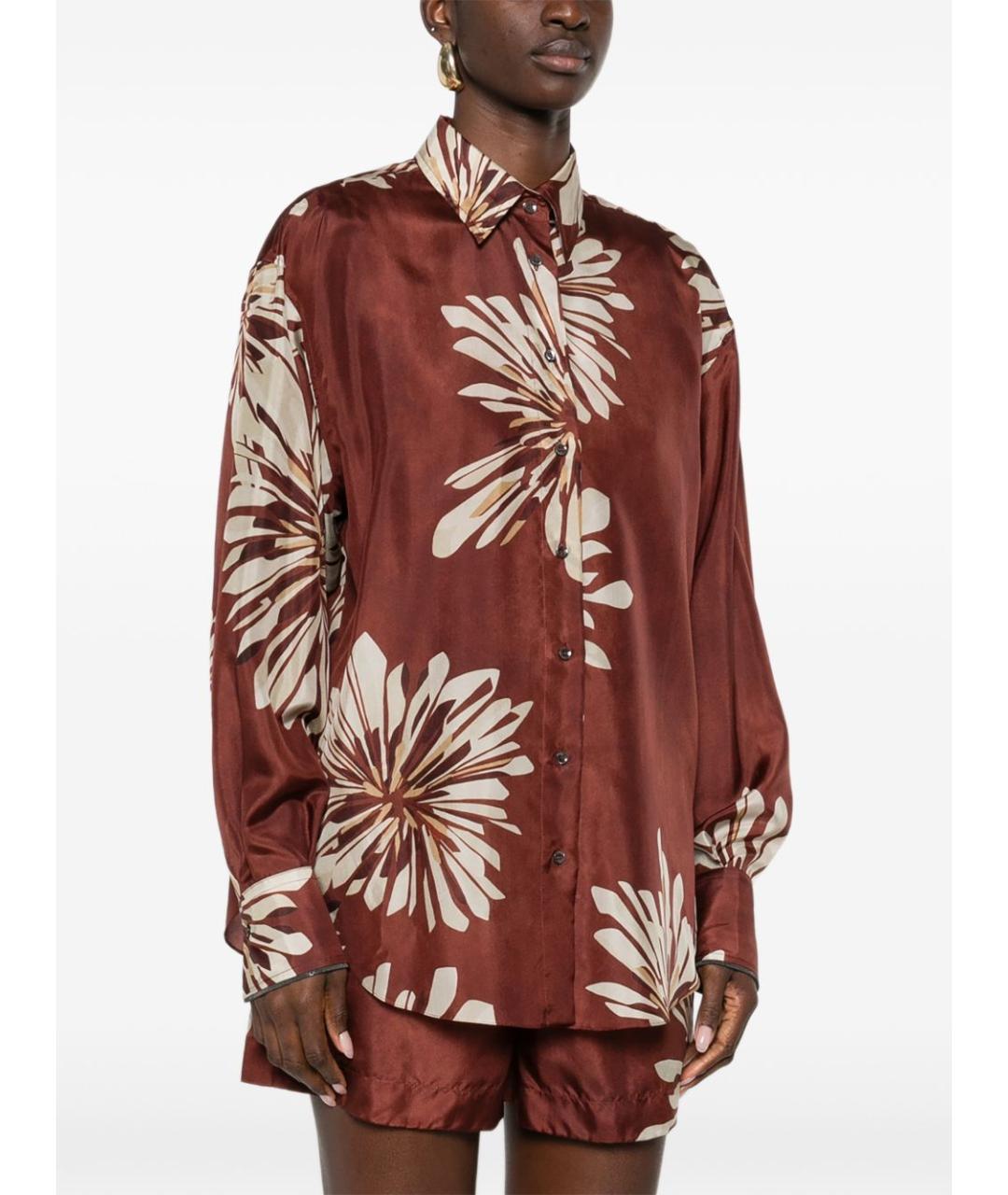 BRUNELLO CUCINELLI Мульти шелковая рубашка, фото 5