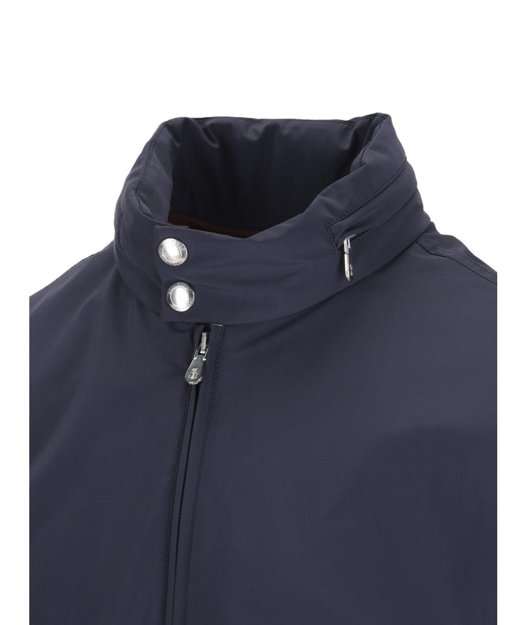 BRUNELLO CUCINELLI Темно-синяя синтетическая куртка, фото 4