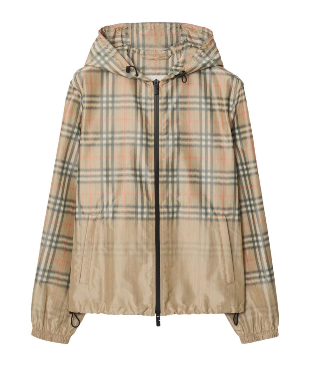 BURBERRY Бежевая вискозная куртка, фото 1