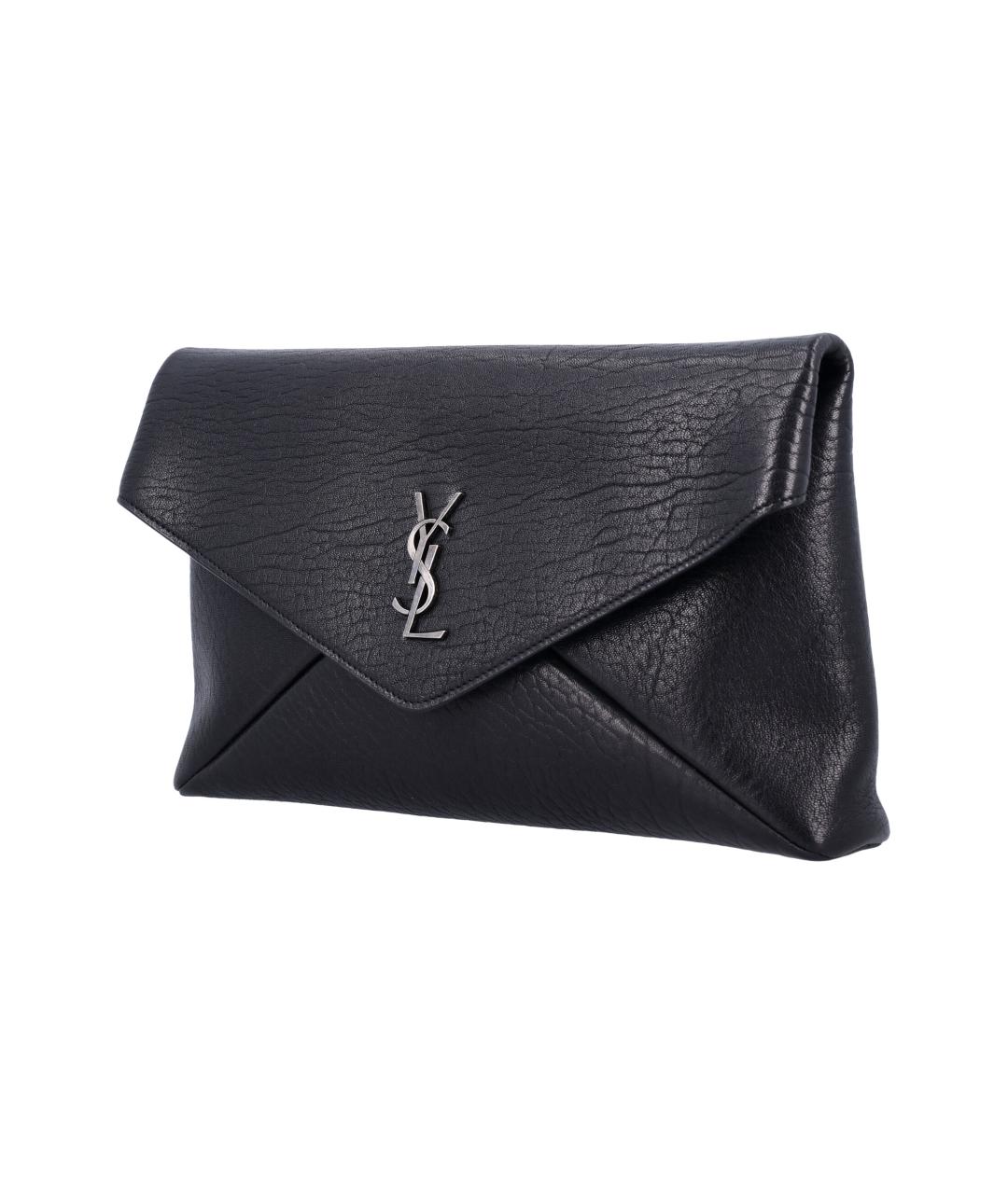 SAINT LAURENT Черная кожаная папка для документов, фото 3