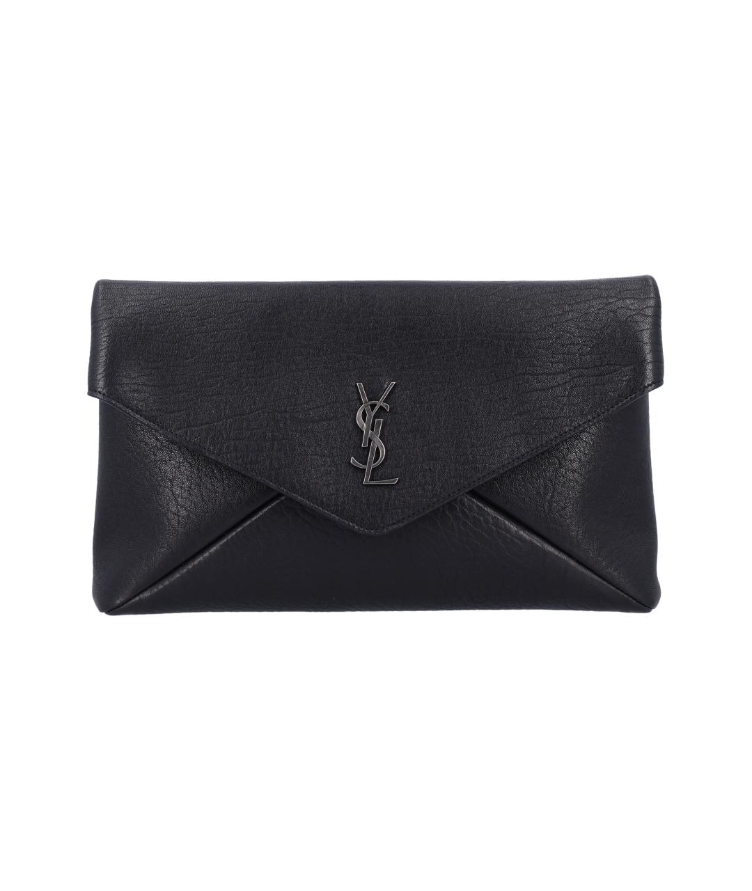 SAINT LAURENT Черная кожаная папка для документов, фото 1