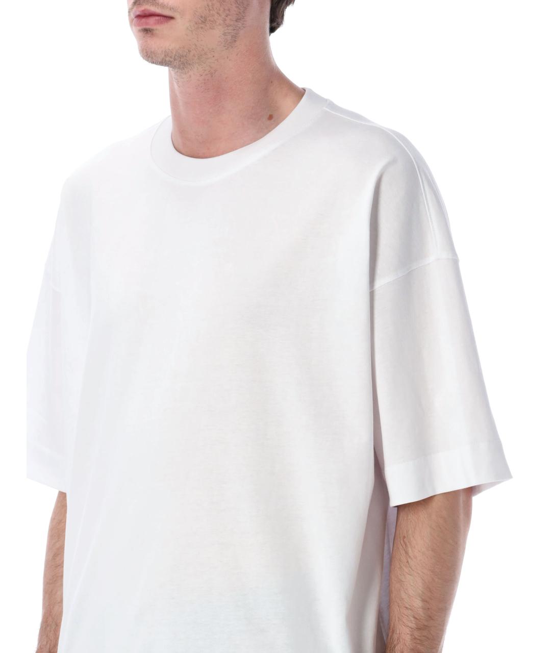 DRIES VAN NOTEN Белая хлопковая футболка, фото 3