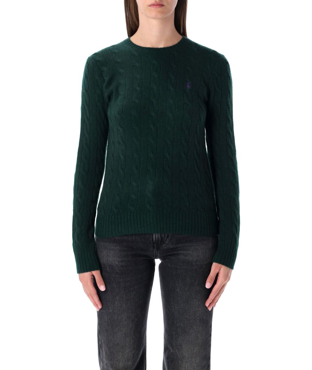 POLO RALPH LAUREN Зеленый шерстяной джемпер / свитер, фото 2