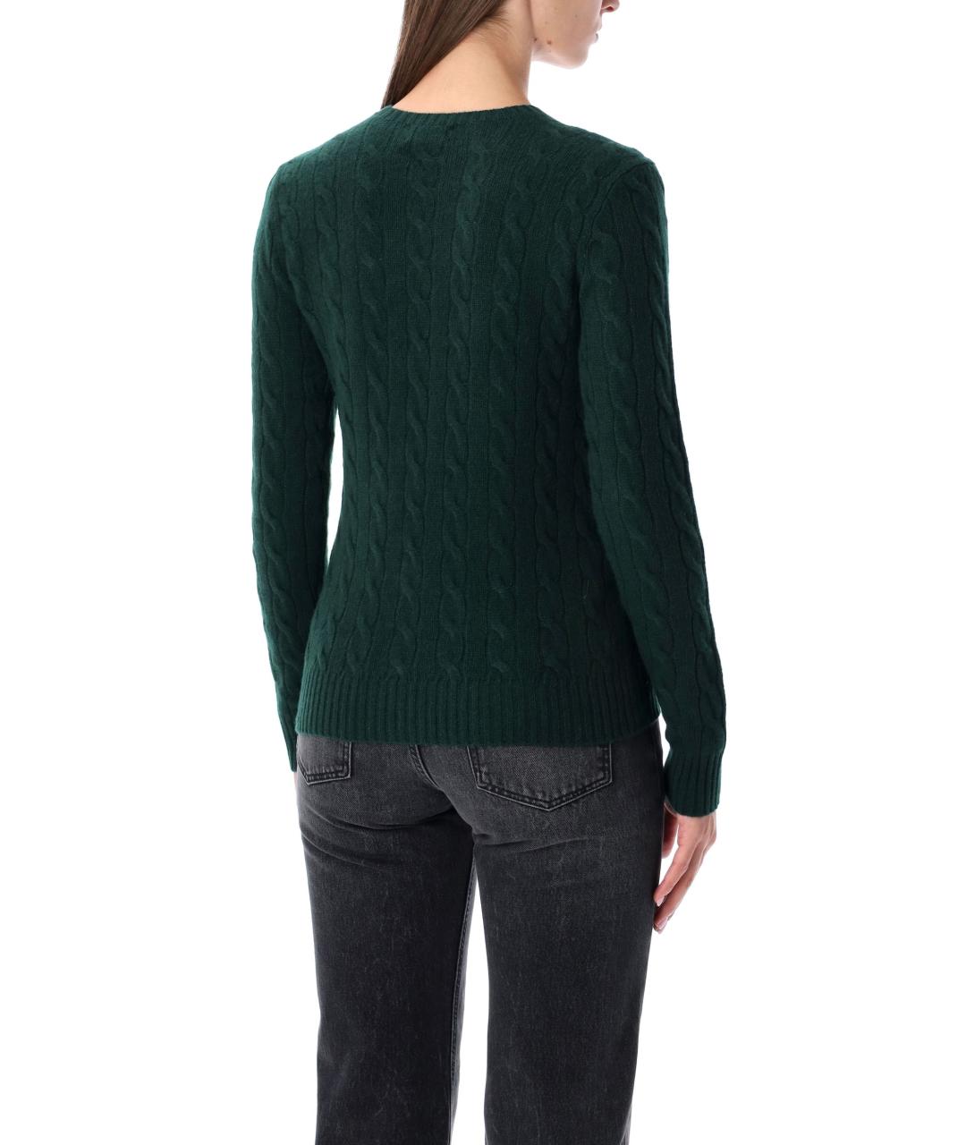 POLO RALPH LAUREN Зеленый шерстяной джемпер / свитер, фото 3