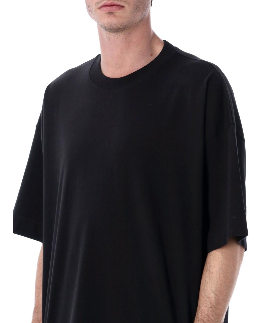 DRIES VAN NOTEN Черная хлопковая футболка, фото 3