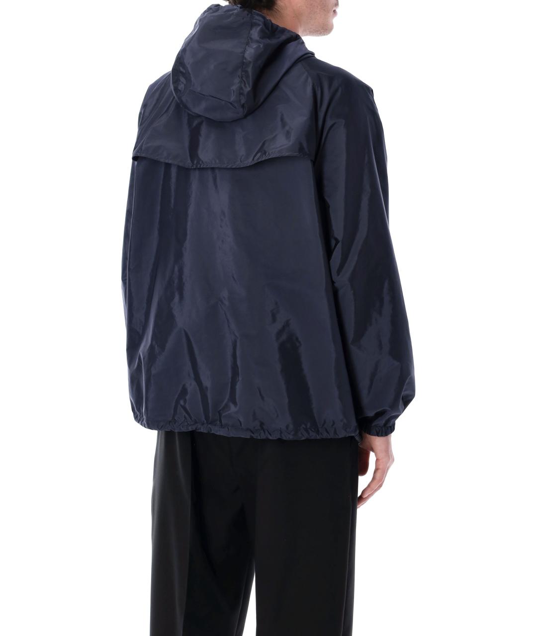 PRADA Темно-синяя полиамидовая куртка, фото 2
