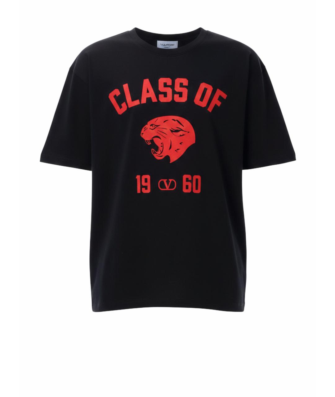 VALENTINO Черная хлопковая футболка, фото 1