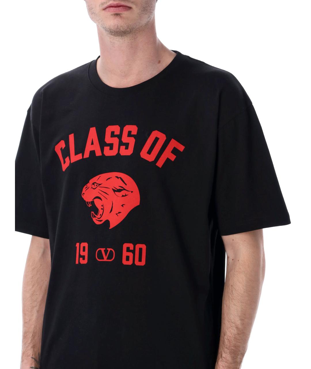 VALENTINO Черная хлопковая футболка, фото 3