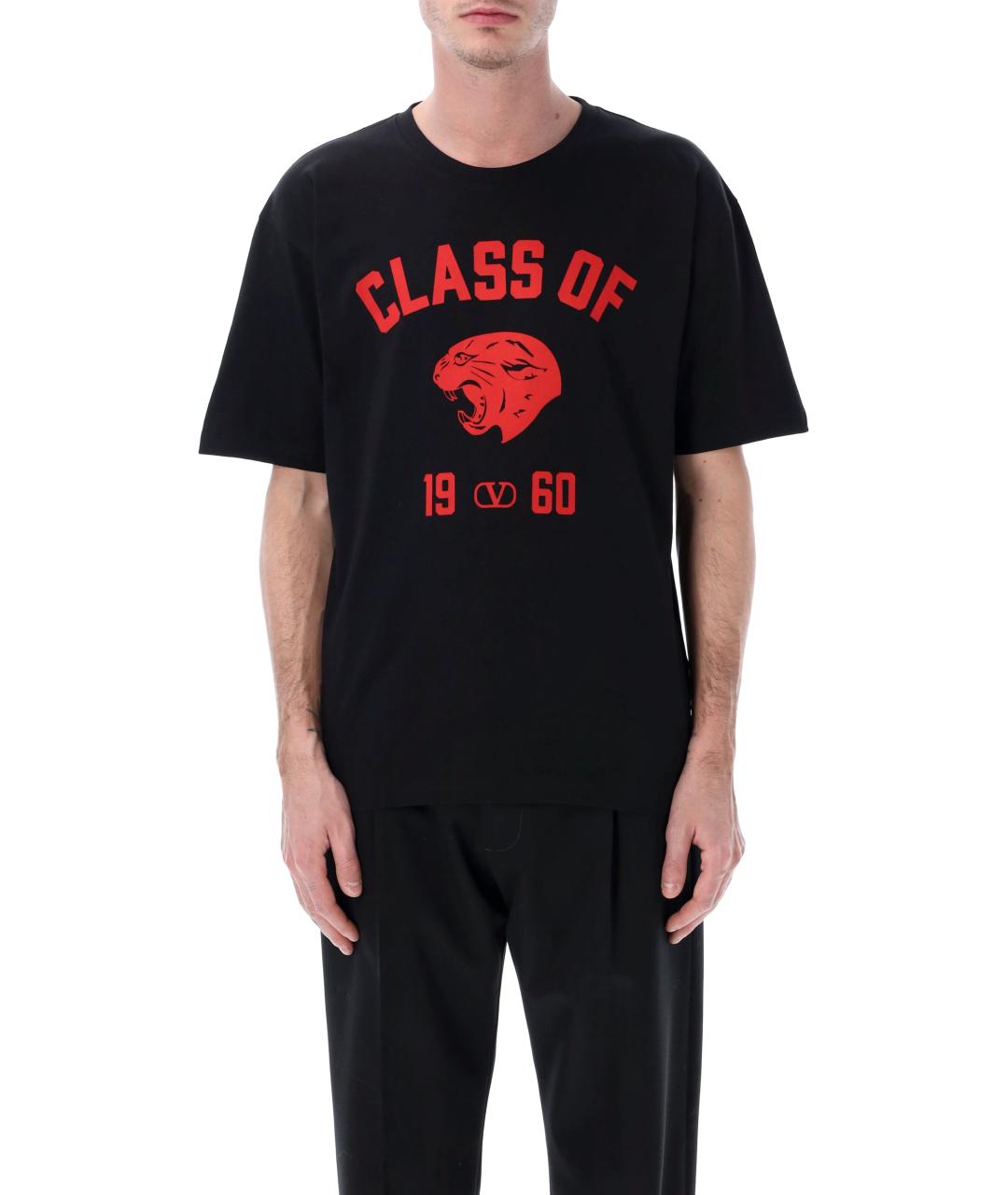 VALENTINO Черная хлопковая футболка, фото 4