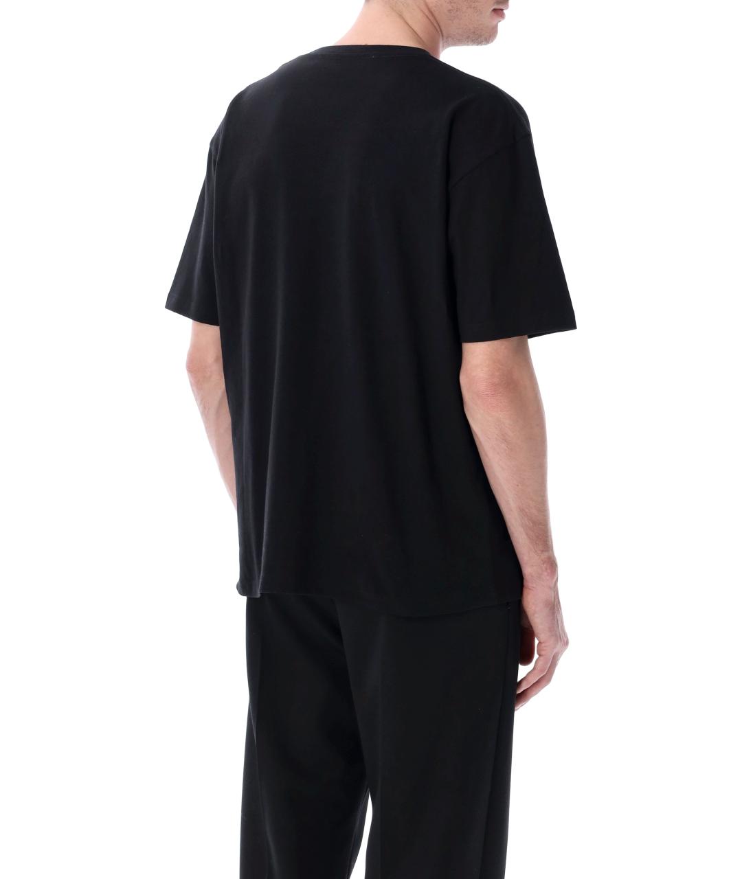 VALENTINO Черная хлопковая футболка, фото 2