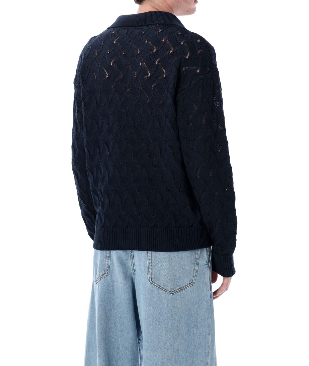 DRIES VAN NOTEN Темно-синий хлопковый джемпер / свитер, фото 2
