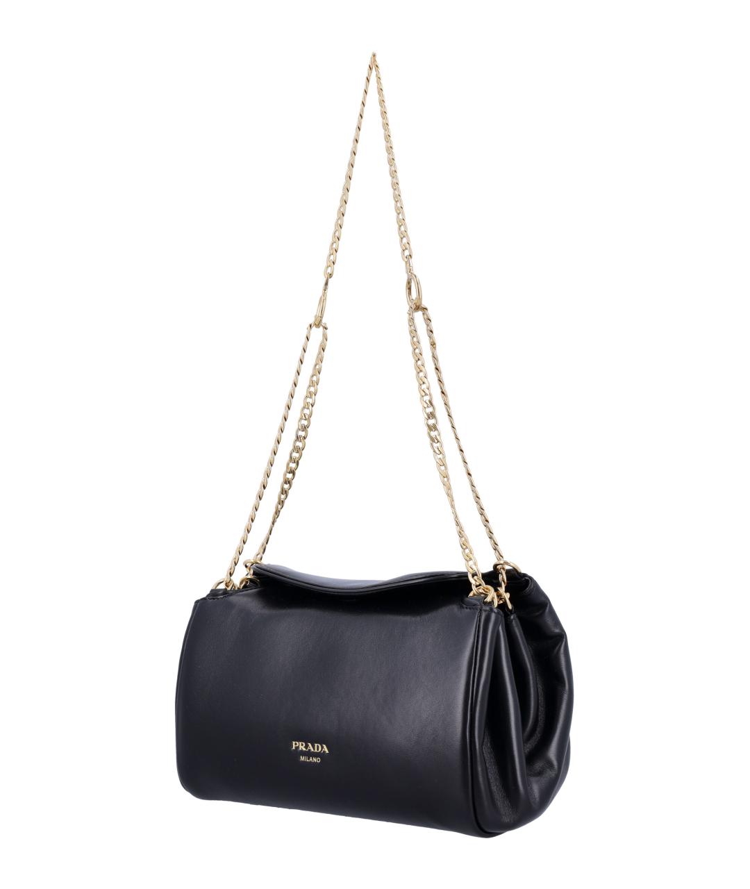 PRADA Черная кожаная сумка через плечо, фото 3