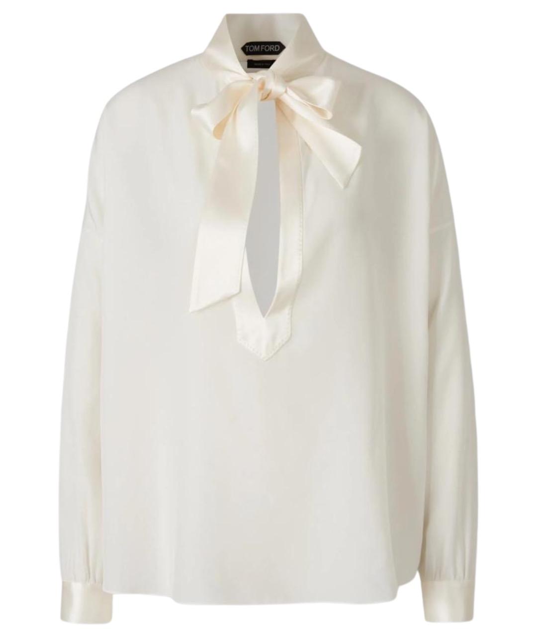 TOM FORD Бежевая шелковая блузы, фото 1