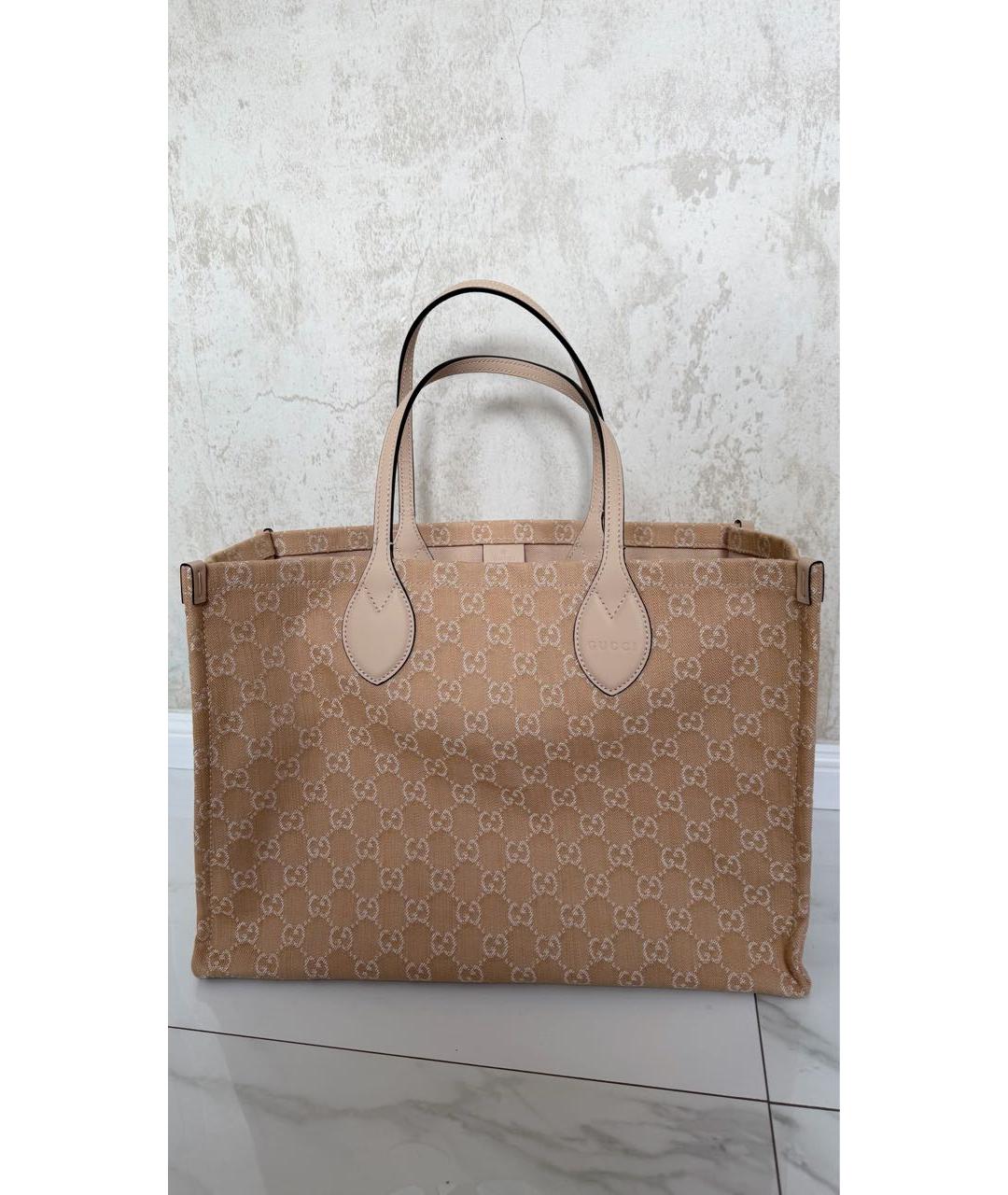 GUCCI Бежевая сумка тоут, фото 3