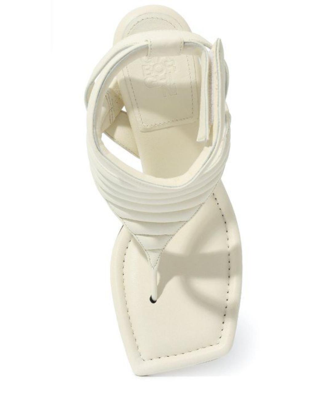 GIABORGHINI Белые кожаные босоножки, фото 3