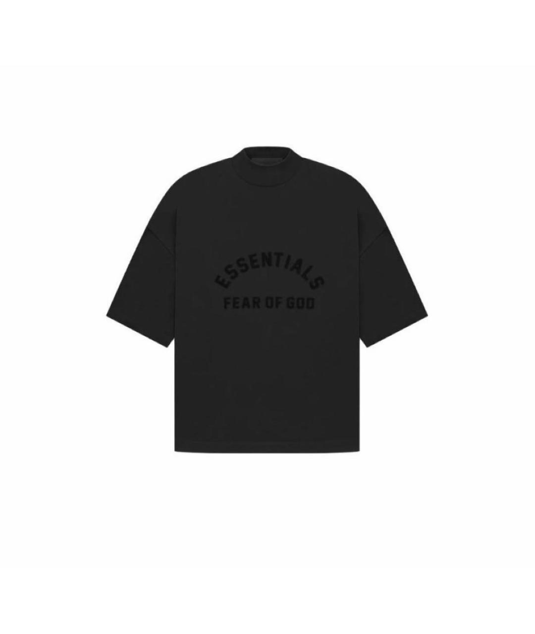 FEAR OF GOD ESSENTIALS Черная хлопковая футболка, фото 3