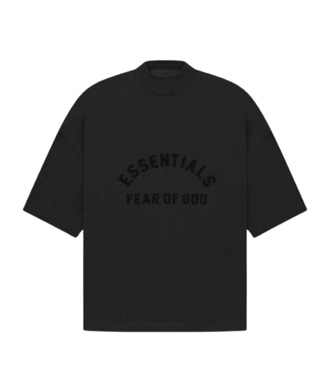FEAR OF GOD ESSENTIALS Черная хлопковая футболка, фото 1