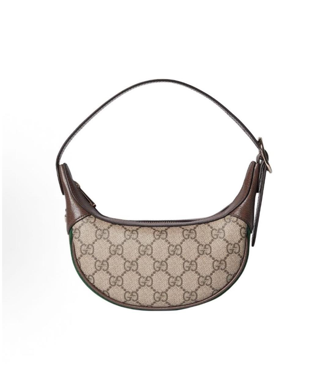 GUCCI Коричневая деним сумка с короткими ручками, фото 6