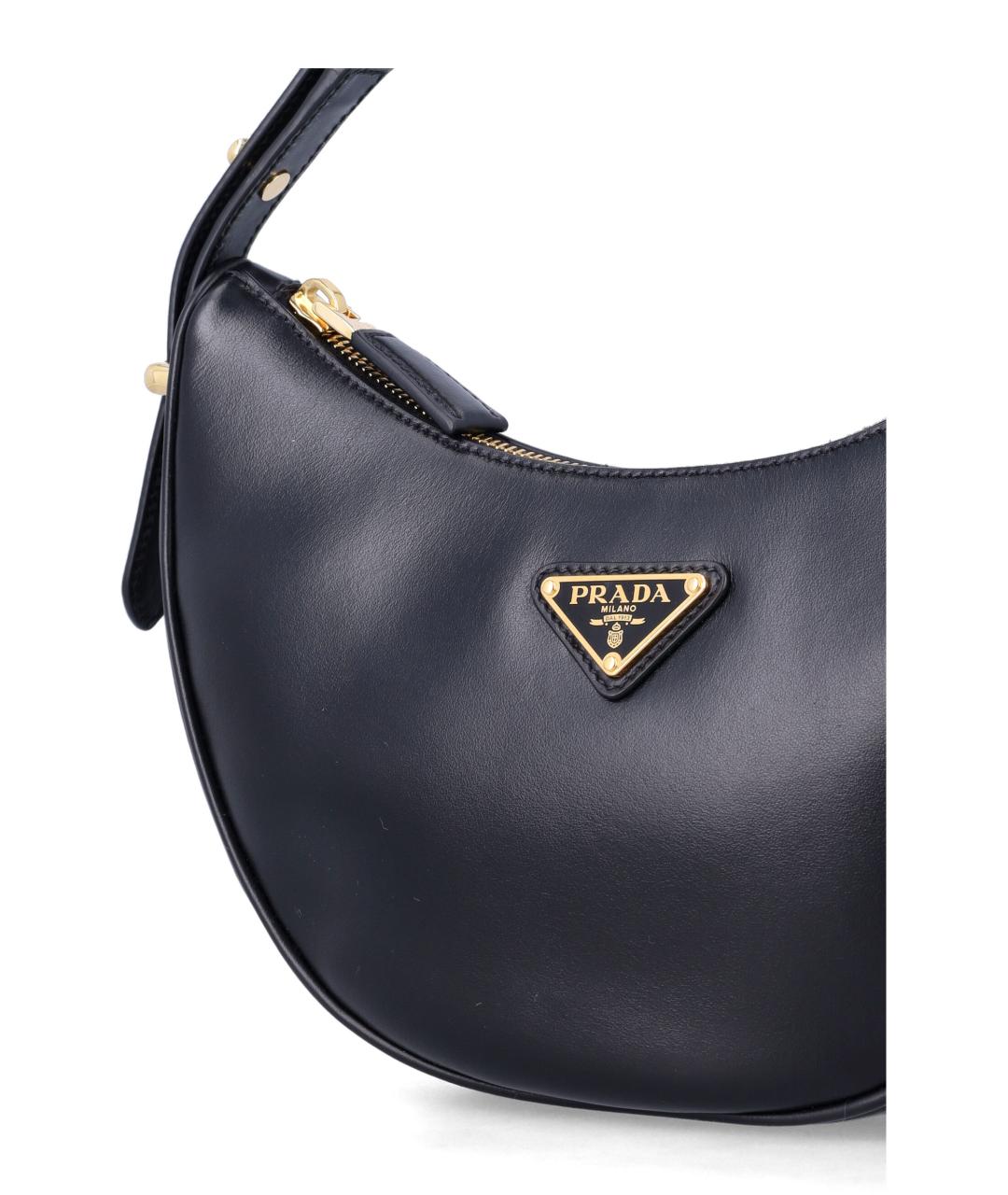 PRADA Черная кожаная сумка через плечо, фото 2
