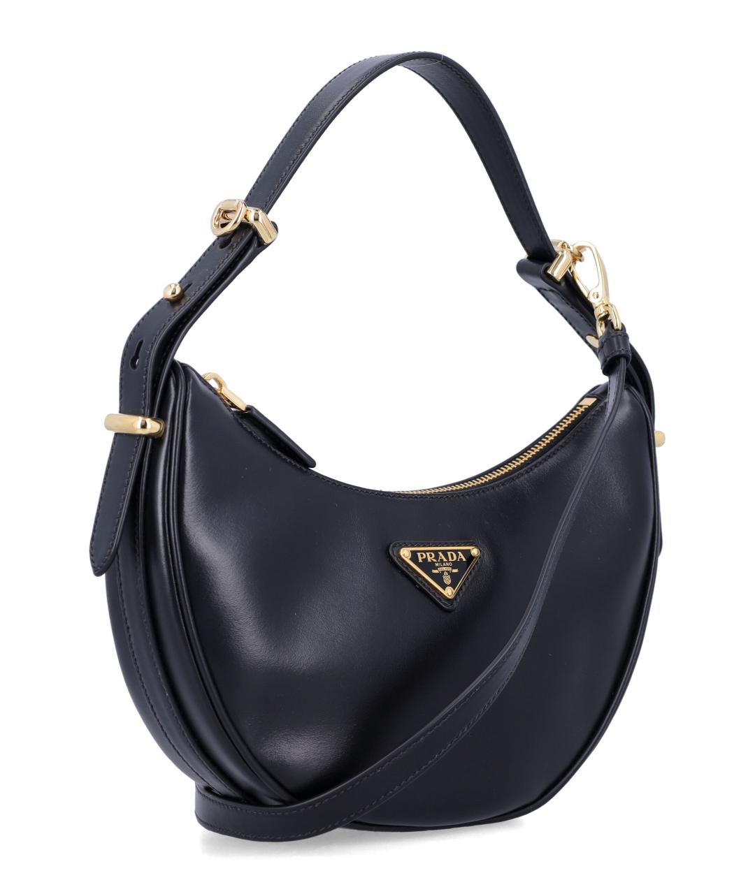 PRADA Черная кожаная сумка через плечо, фото 3